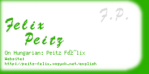 felix peitz business card